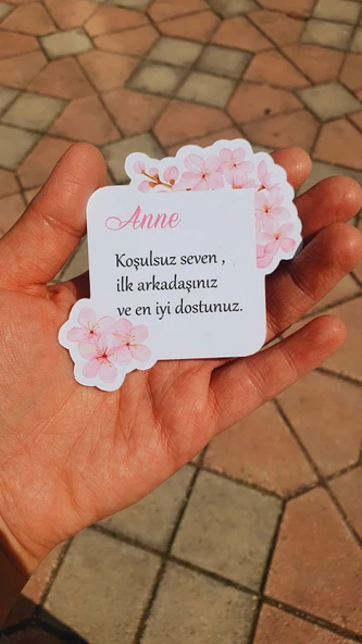 Mother's Day -Anneler Günü Tebrik Kartı 4 Lü Özel Kesim Kartlar-ANNE-03 - 8