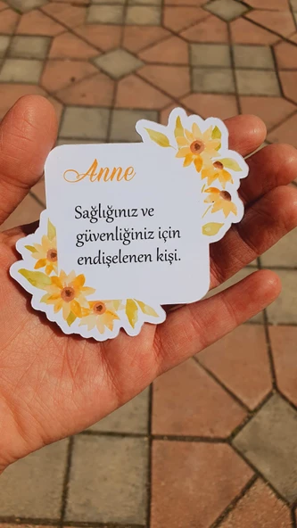 Mother's Day -Anneler Günü Tebrik Kartı 4 Lü Özel Kesim Kartlar-ANNE-03 - 4