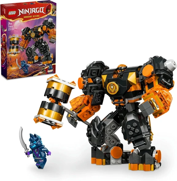 LEGO NINJAGO Cole’un Toprak Elementi Robotu 71806 – 7 Yaş ve Üzeri Kız ve Erkek Çocukları için Aksiyon Figürü İçeren Yar ürün görseli