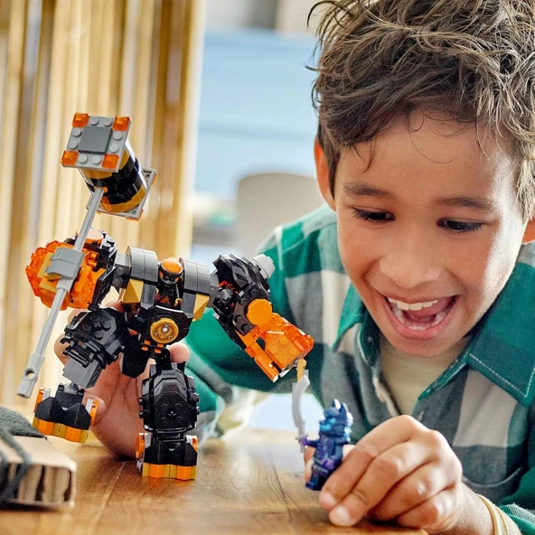 LEGO NINJAGO Cole’un Toprak Elementi Robotu 71806 – 7 Yaş ve Üzeri Kız ve Erkek Çocukları için Aksiyon Figürü İçeren Yar - Resim 5