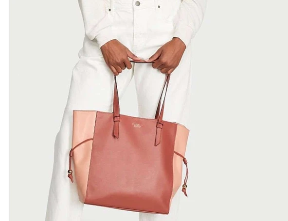 Victoria's Secret Şeftali Renk-Tote-Büyük Boy-günlük Ve Gece-Trent-Kol Çantası - 3