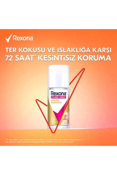 Rexona Vitamin Bright Sakura Radiance Bayan Roll On 45 ml - 7