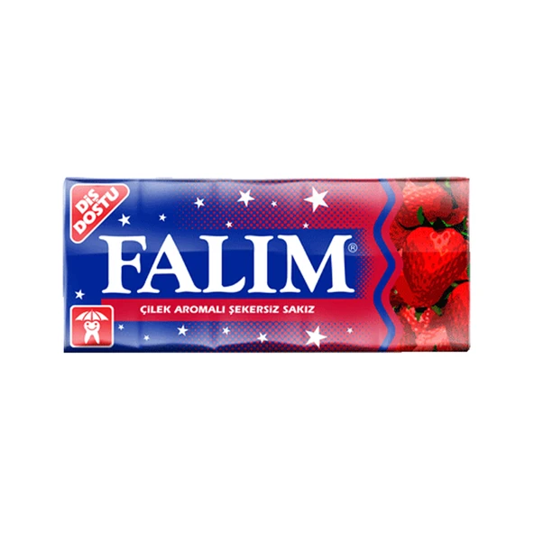 Falım Çilek Aromalı Şekersiz Sakız 7 g (20 ADET) - 3