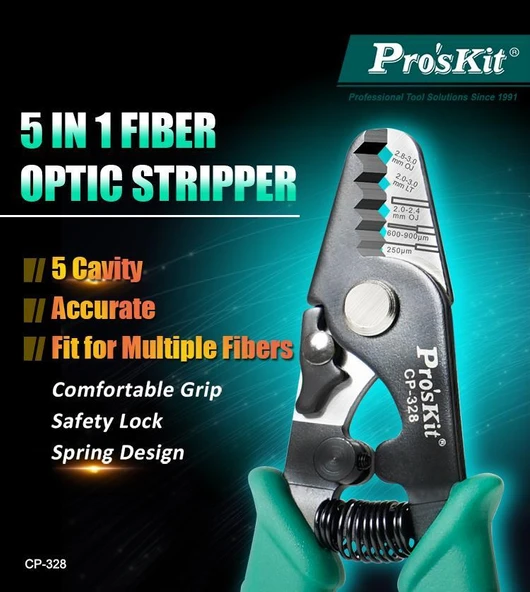 Proskit CP-328 Fiber Optik Kablo Soyucu - 8