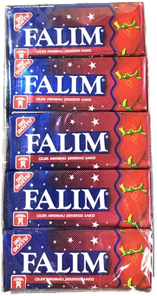 Falım Çilek Aromalı Şekersiz Sakız 7 g (20 ADET) - 2