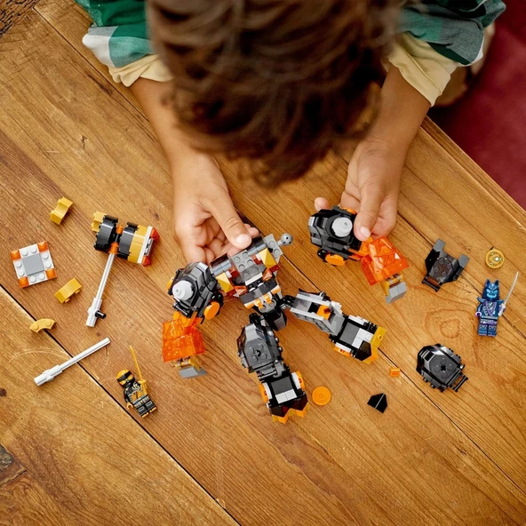 LEGO NINJAGO Cole’un Toprak Elementi Robotu 71806 – 7 Yaş ve Üzeri Kız ve Erkek Çocukları için Aksiyon Figürü İçeren Yar - Resim 4