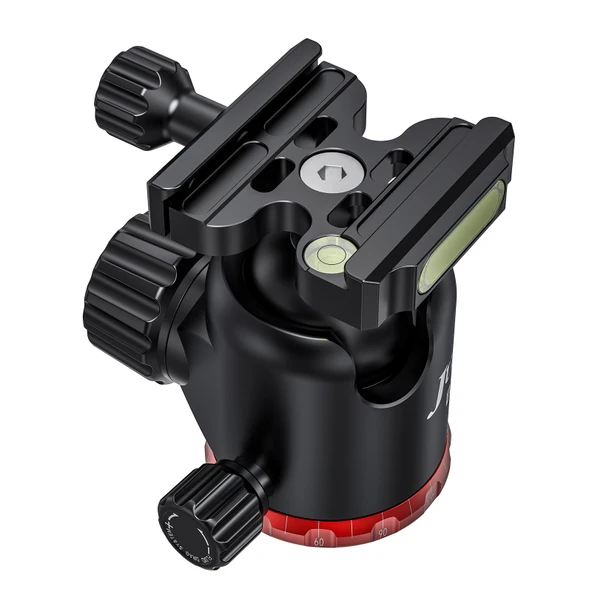 JUSINO BE-36 Profesyonel Tripod Kafası - 12 kg Taşıma Kapasitesi - CNC Alüminyum - Panoramik Hareket - Arca-Swiss Uyumlu - 7