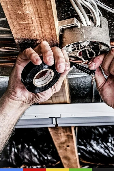 CSled  Siyah Elektrik Bandı 3Y x 18mm x 130 Mic – Yüksek Kaliteli İzolasyon Bandı - 3