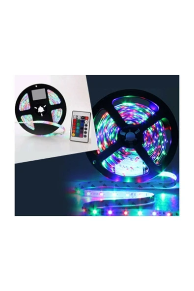 zmc elektrik  - Led Animasyonlu Tak Çalıştır Kumandalı Trafolu Rgb Led Şerit Aydınlatma 5 Metre - 2