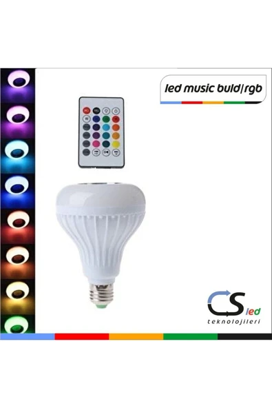 CSled  Cs Led Bluetooth Hoparlör Akıllı Rgb Led Ampul Lamba - 3