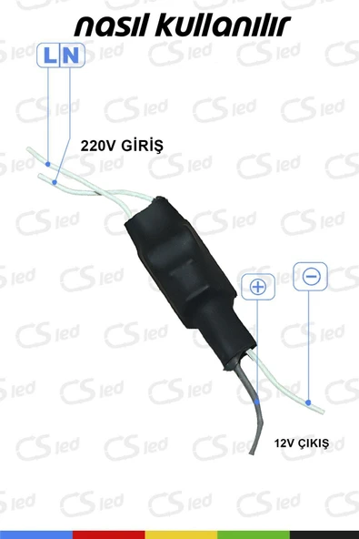 CSled  12V 2 Amper Mini Trafo – Kompakt ve Güçlü Çözüm AC/DC Trafo Dönüştürücü - 2