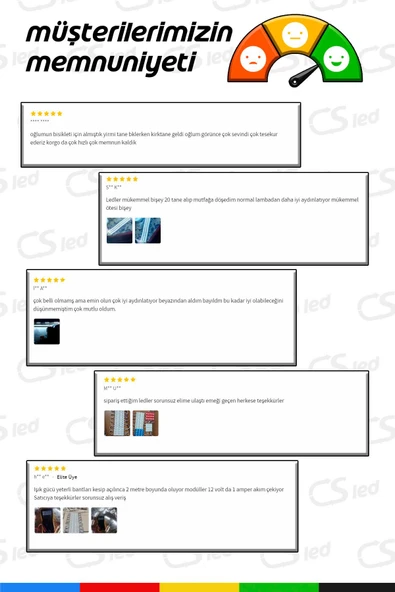 CSled  12V 1.08W Samsung  Gün Işığı 4000K Geniş Açı LED  1000 Adet Su Geçirmez Yapışkanlı Dekoratif Işık - 7