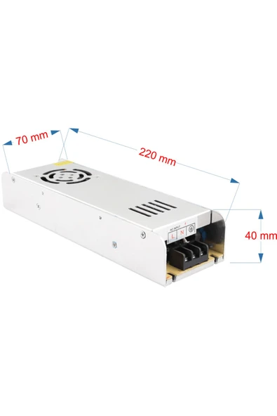 CSBİLİŞİM  12 Volt 30 Amper Metal Dar Kasa Adaptör (iç Mekan)
