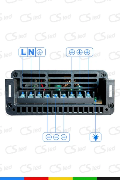 Ctrons  IP45 Yağmur Korumalı 12V 5A Güç Kaynağı, 60W LED Sürücü AC/DC Trafo Dönüştürücü - 2