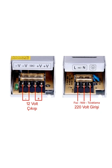 CSBİLİŞİM  12 Volt 20 Amper Metal Dar Kasa Adaptör (iç Mekan) - 2