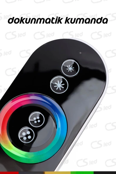 CSled  RGB Dokunmatik Şerit LED Kumanda & Kontrol Cihazı – 36A, 12/24V, RF Uzaktan Kumanda - 3