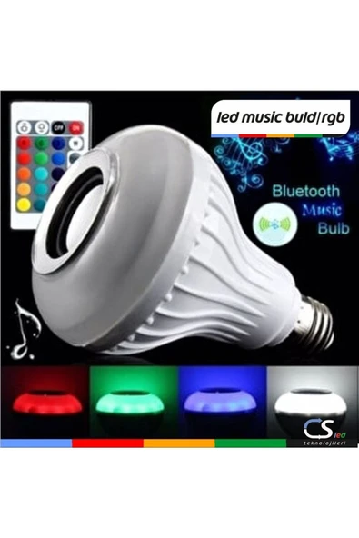 CSled  Cs Led Bluetooth Hoparlör Akıllı Rgb Led Ampul Lamba - 4