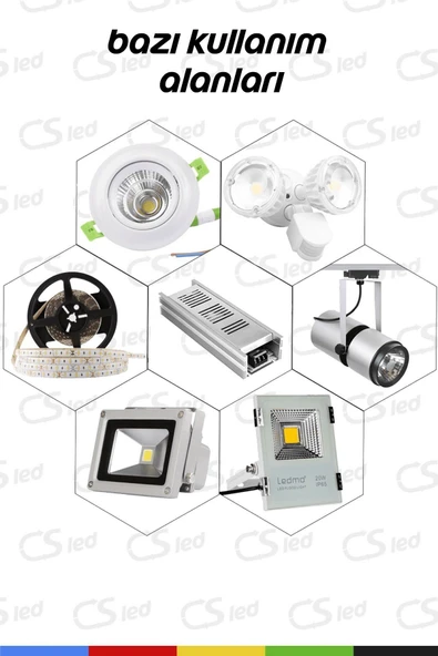 CSled  12V 40Amper 480 Watt Metal Dar Kasa Fansız Adaptör – Sessiz ve Güçlü Güç Kaynağı - 4
