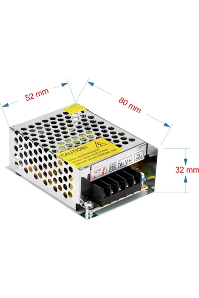 CSBİLİŞİM  12 Volt 5 Amper Metal Kasa Adaptör (iç Mekan) - 2