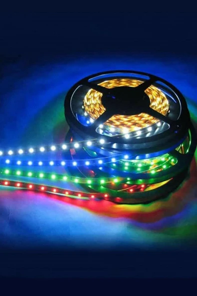 Doxal  5mt Kumandalı Işıldak Rgb Şerit Led Lamba Iç Ve Dış Mekan Silikon Yapışkanlı Aydınlatma - 1