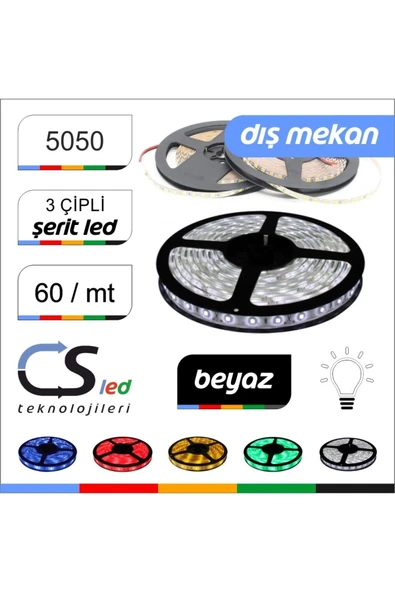CSled  5050 Dış Mekan Silikonlu Şerit Led