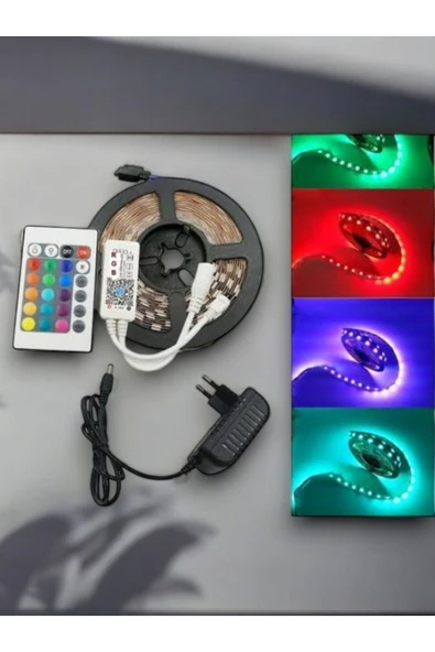 dijilime  Evinize Renkli Dokunuş: 5M RGB Şerit LED - Kumandalı - 5