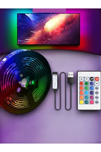 dijilime  Evinize Renkli Dokunuş: 5M RGB Şerit LED - Kumandalı - 4