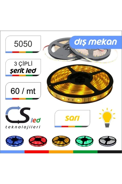CSled  5050 Dış Mekan Silikonlu Şerit Led