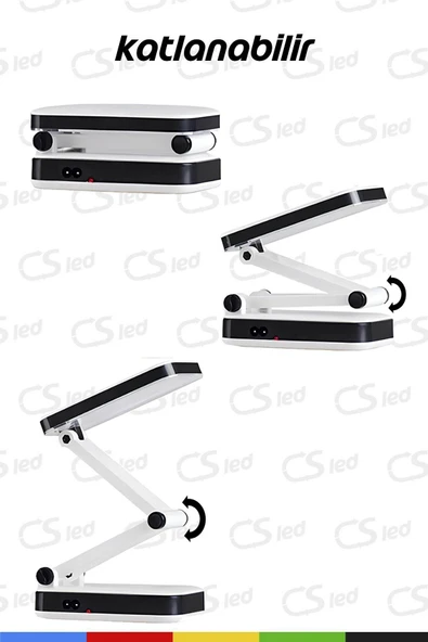 CSled  Şarjlı Robot LED Masa Lambaları – Katlanabilir, Portatif, Kamp & Ders Çalışma Işığı (24 LED) - 4
