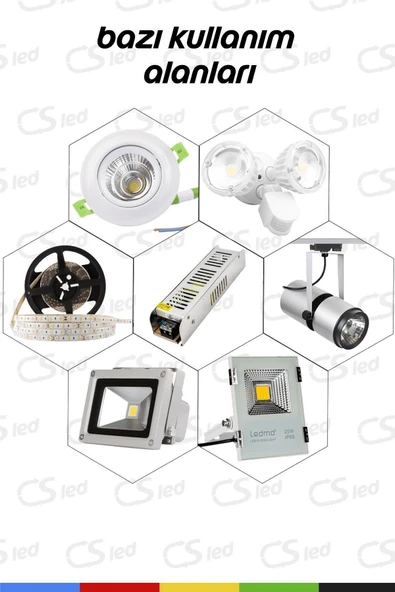 CSled  12V 10 Amper 120 Watt Metal Dar Kasa Fansız Adaptör – Sessiz ve Güçlü Güç Kaynağı - 3