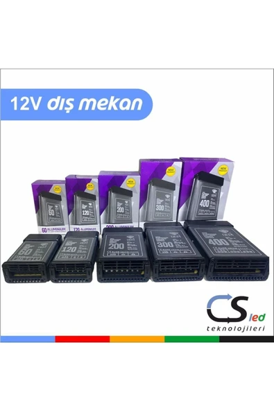GEMPAYA  12 Volt 10 Amper Metal Kasa Yağmur Geçirmez Dış (yarı) Mekan Adaptör - 3