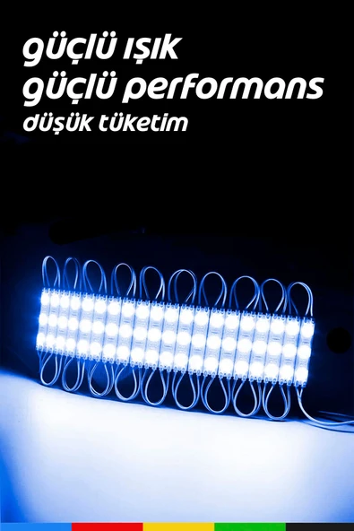 CSled  DC12V 1.2W Sarı LED Modül 100 Adet Su Geçirmez Yapışkanlı Reklam Tabelası Dekoratif Işık - 3