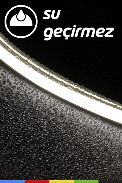 CSled  12V İç ve Dış Mekan Beyaz Neon LED Şerit – 5 Metre Esnek Silikon Neon  (2.5 Cm’de Bir Kesilebilir) - 4