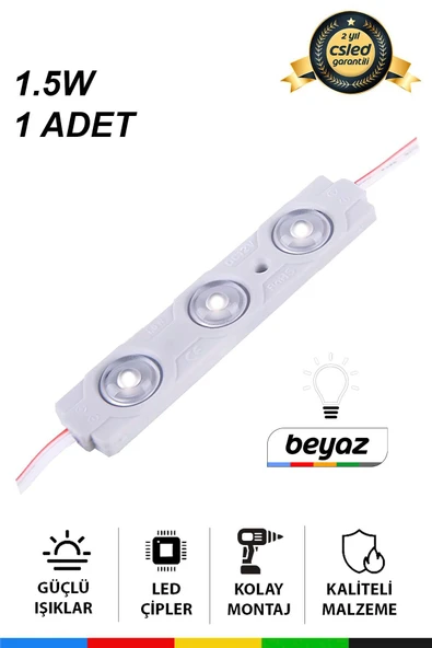 CSled  1.5W Beyaz Modül Led 2835 SMD Mercekli  Yüksek Performans Düşük Enerji Tüketimi IP65 Suya Dayanıklı