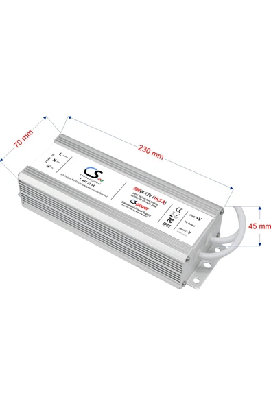 CSBİLİŞİM  Dış Mekan Adaptör 16,5 A - 2