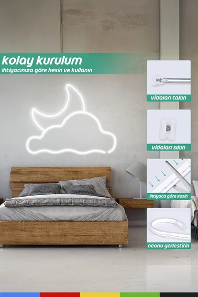 CSled  12V İç ve Dış Mekan Beyaz Neon LED Şerit – 5 Metre Esnek Silikon Neon  (2.5 Cm’de Bir Kesilebilir) - 6