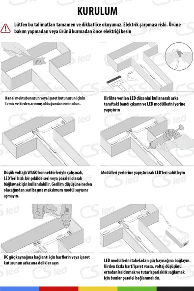 CSled  DC12V MİNİ MODÜL 5000 ADET Beyaz LED Modül Su Geçirmez Yapışkanlı Reklam Tabela Işık - 3