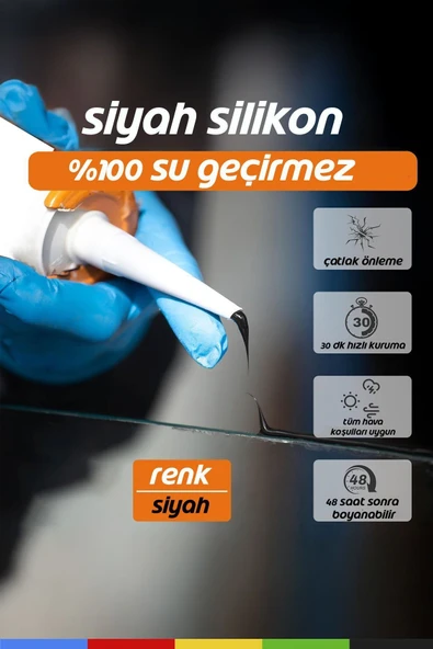 CSled  Soudal Siyah Silikon 280 Gr – Yüksek Kaliteli Derz Dolgu Malzemesi - 2