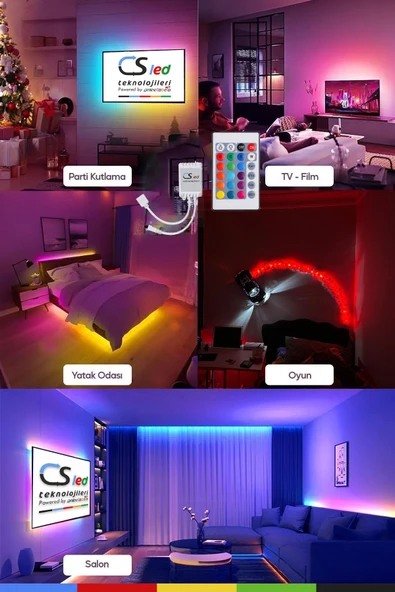 CSled  RGB Şerit LED Kumandası – 6A, 24 Butonlu, 12V LED Kontrol Cihazı - 3