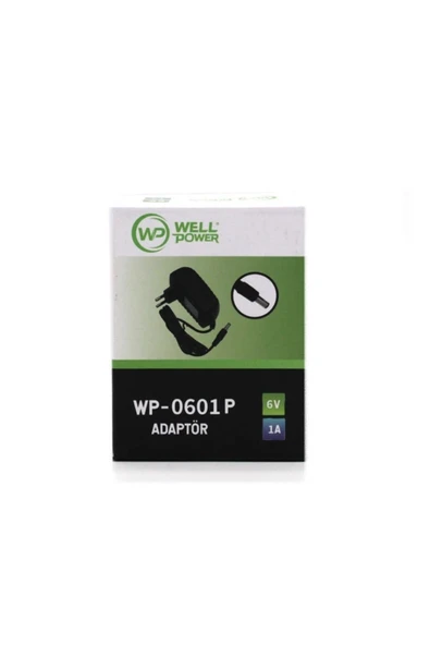 WELL POWER  Wellpower Wp-0601p 6 Volt 1 Amper Plastik Kasa 5.5x2.5 Mm - 2