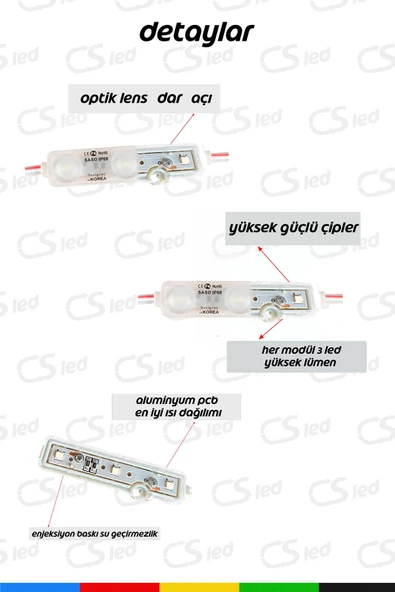 CSled  12V 1.08W Samsung  Gün Işığı 4000K Geniş Açı LED  1000 Adet Su Geçirmez Yapışkanlı Dekoratif Işık - 3