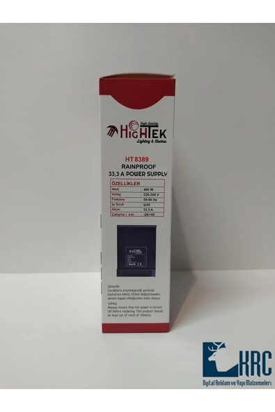 KRCDİJİTAL  Hightec Yağmur Korumalı Led Trafo-power Supply 12-400-33,3 - 4