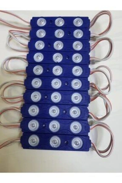 3M  100 Adet Mercekli Modül Led Mavi