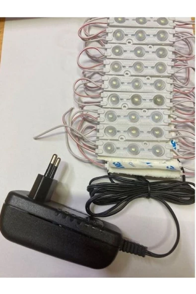 3M  20 Adet Soft Mercekli Modül Led Beyaz+adaptor Tak Çalıştır