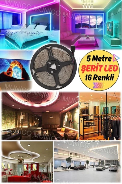 Gaggani  RGB LED Şerit Işık 5M - Ev Sineması ve Parti Aydınlatması için Harika Seçenek RGB Renk Değiştiren - 6