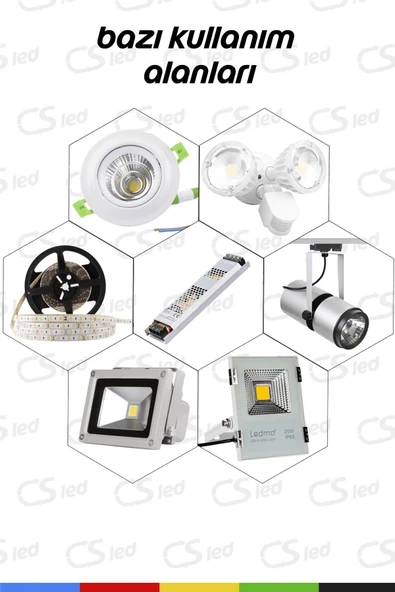 CSled  12 Volt 5 Amper 60 Watt Ultra Slim Trafo – IP20 Koruma - 3