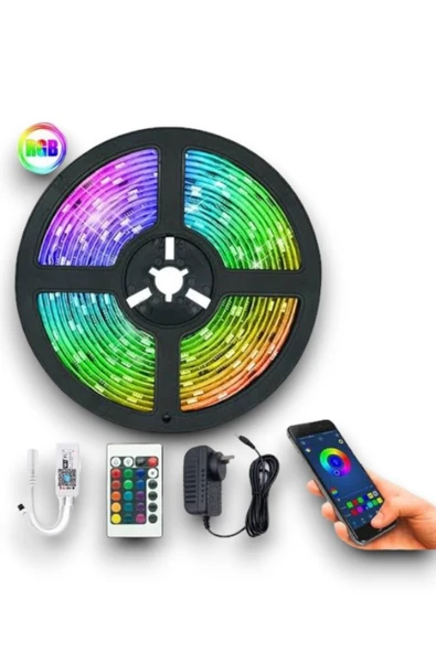 dijilime  Evinize Renkli Dokunuş: 5M RGB Şerit LED - Kumandalı - 2