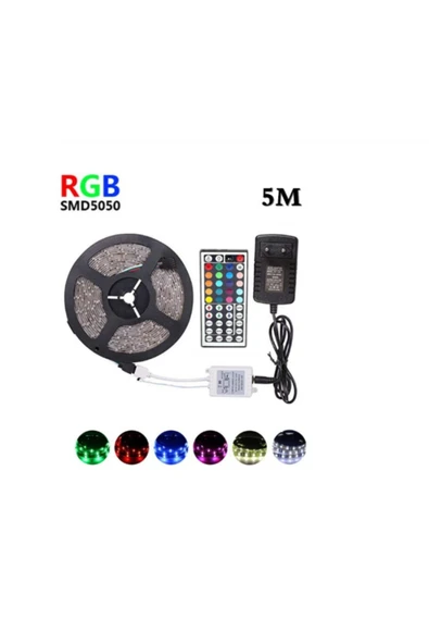 Cata  Rgb Şerit Led Seti 5m 15 Renk + Trafo + Kumanda Ct-4558 - 1