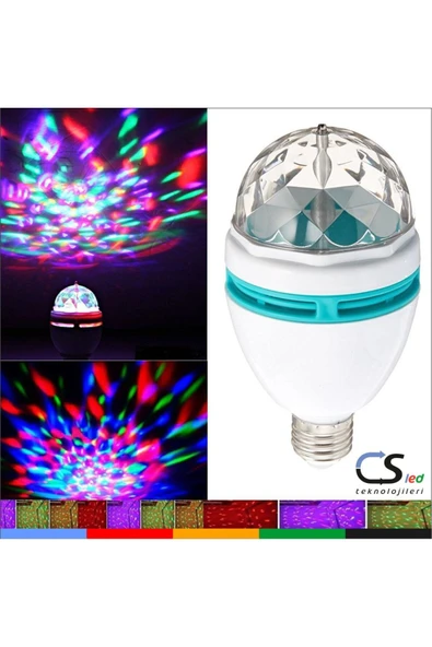 CSled  Cs Led 360 Derece Dönen Disko Işık 220 V - 2