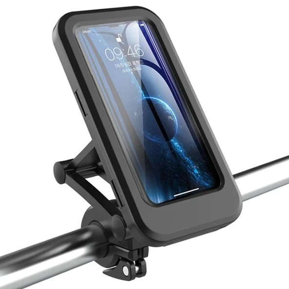 Universal Portatif Motosiklet Bisiklet Su Geçirmez Telefon Tutucu (Siyah) - 4